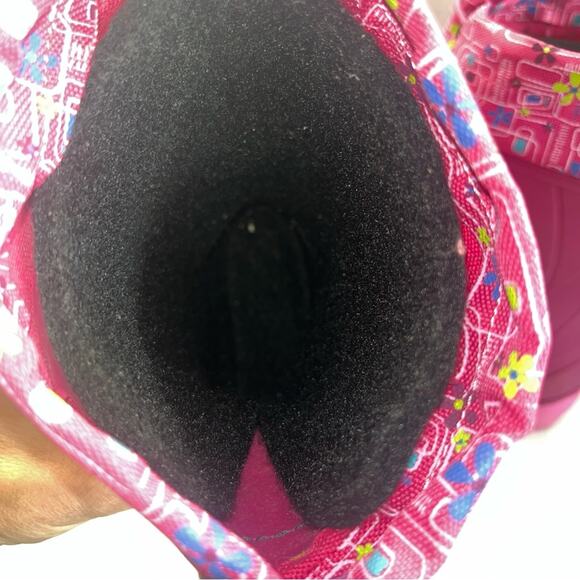 Kamik Waterproof Snow Rain Boots Pink Size 11 Insulated Adjustable Outdoor Play - Picture 8 of 10